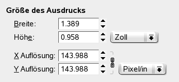 Das Dialogfenster Bildauflösung ändern